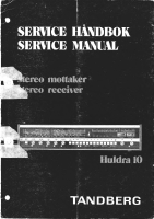 Tandberg Huldra_10 - Service Manual 